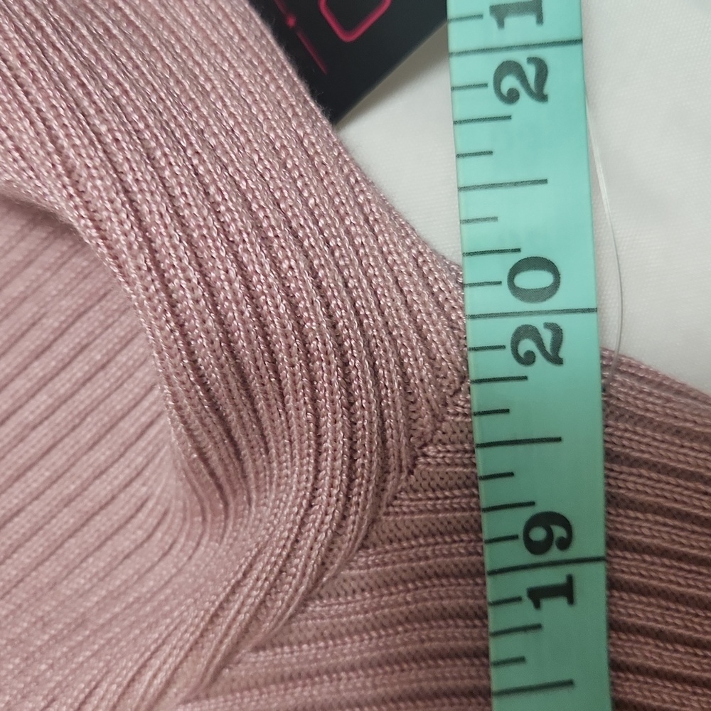 NWT Pink Ribbed Barbiecore Bodycon Midi Size XL Juniors/Women's Large 12-14 - Picture 15 of 16